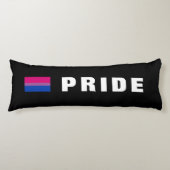 Aangepaste tekst LGBTQ Rainbow Bisexual Pride vlag Lichaamskussen (Voorkant)