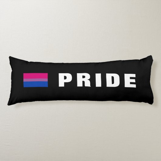 Aangepaste tekst LGBTQ Rainbow Bisexual Pride vlag Lichaamskussen (Voorkant)