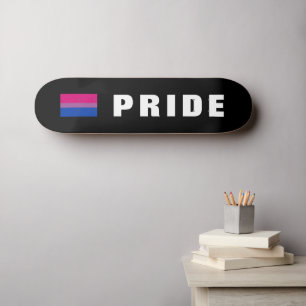 Aangepaste tekst LGBTQ Rainbow Bisexual Pride vlag Persoonlijk Skateboard