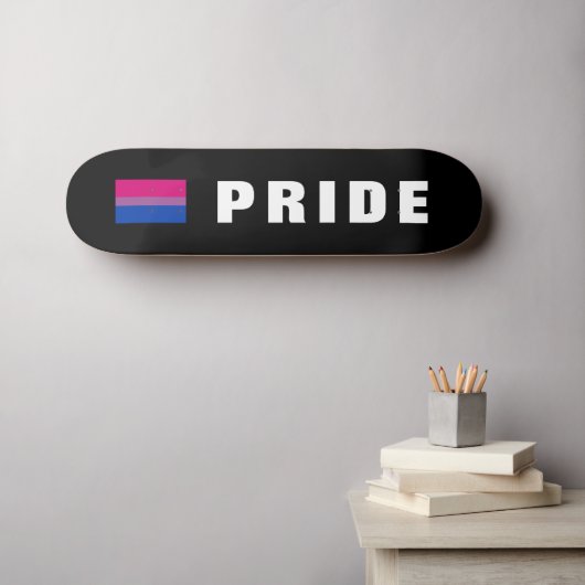 Aangepaste tekst LGBTQ Rainbow Bisexual Pride vlag Persoonlijk Skateboard (Muurkunst (Horizontaal))