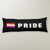 Aangepaste tekst LGBTQ regenboog Lesbische Pride V Lichaamskussen (Achterkant)