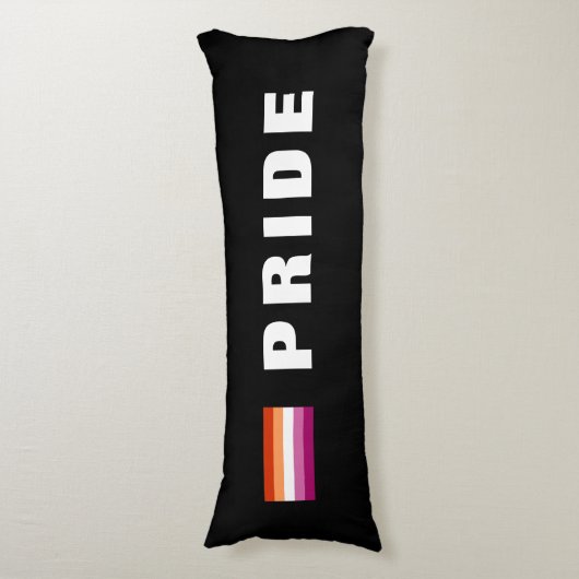 Aangepaste tekst LGBTQ regenboog Lesbische Pride V Lichaamskussen (Voorkant Verticaal)