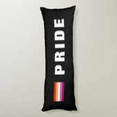 Aangepaste tekst LGBTQ regenboog Lesbische Pride V Lichaamskussen (Achterkant (Verticaal))