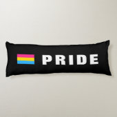 Aangepaste tekst LGBTQ regenboog Pansexual Pride v Lichaamskussen (Achterkant)