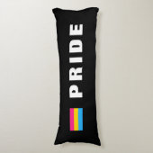 Aangepaste tekst LGBTQ regenboog Pansexual Pride v Lichaamskussen (Voorkant Verticaal)