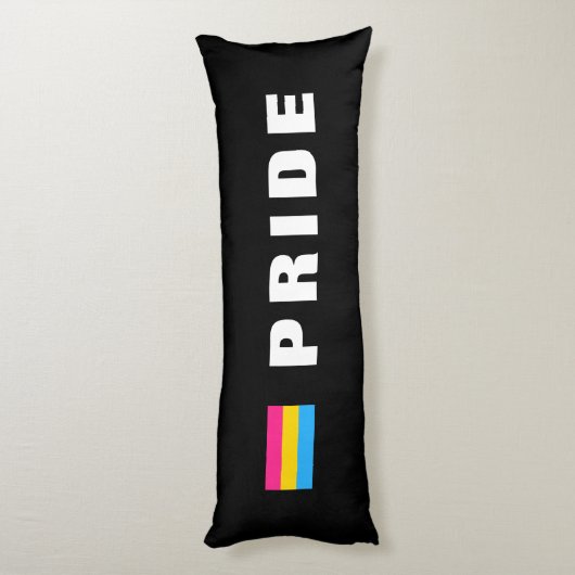 Aangepaste tekst LGBTQ regenboog Pansexual Pride v Lichaamskussen (Achterkant (Verticaal))