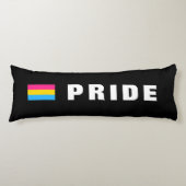 Aangepaste tekst LGBTQ regenboog Pansexual Pride v Lichaamskussen (Voorkant)