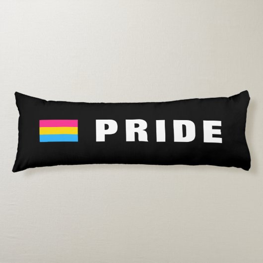 Aangepaste tekst LGBTQ regenboog Pansexual Pride v Lichaamskussen (Voorkant)