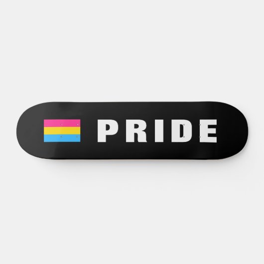 Aangepaste tekst LGBTQ regenboog Pansexual Pride v Persoonlijk Skateboard (Horizontaal)