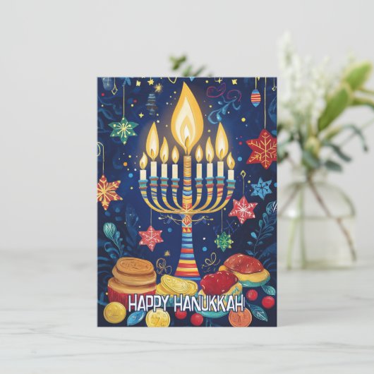 Aangepaste tekst Lichtgevende festivalgroeten Feestdagenkaart (Staand voorkant)