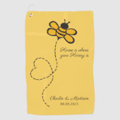 Aangepaste Tekst Liefde Bij Golfhanddoek (Voorkant)