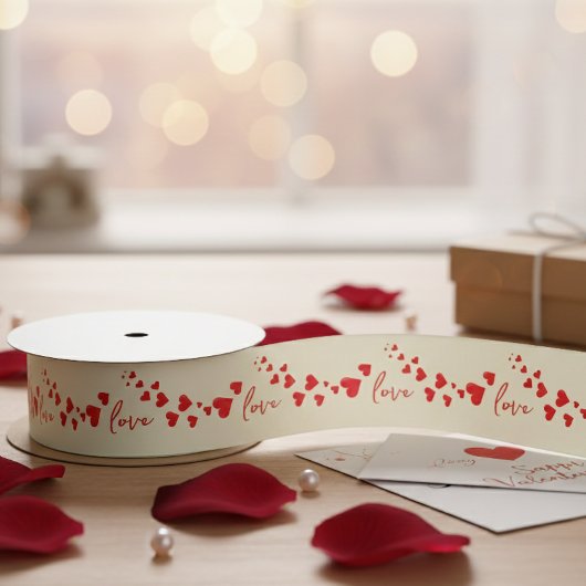 Aangepaste Tekst Liefde Hart Persoonlijke Romantis Satijnen Lint