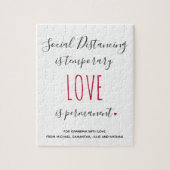 Aangepaste tekst liefdesbericht sociale afstand legpuzzel (Verticaal)