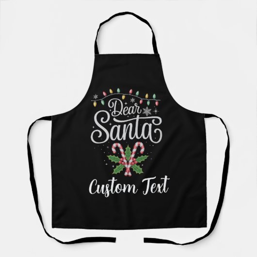 Aangepaste tekst lieve sinta kerst familie matchin schort (Voorkant)