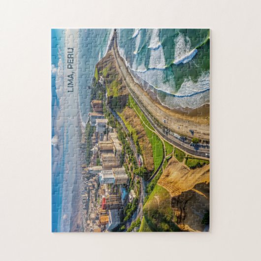 Aangepaste tekst Lima, Peru Legpuzzel (Verticaal)