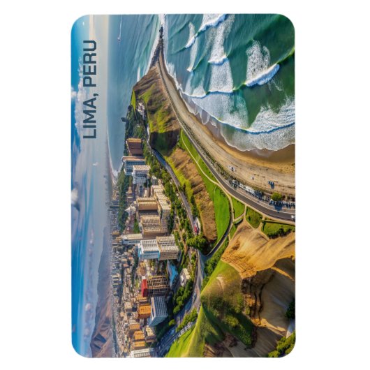 Aangepaste tekst Lima, Peru Magneet (Verticaal)