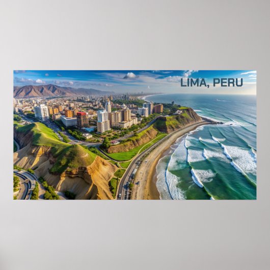 Aangepaste tekst Lima, Peru Poster (Voorkant)