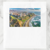 Aangepaste tekst Lima, Peru Rechthoekige Sticker (Tas)