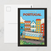Aangepaste tekst Lissabon Portugal Briefkaart (Voorkant / Achterkant)