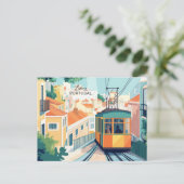 Aangepaste tekst Lissabon Portugal Briefkaart (Staand voorkant)