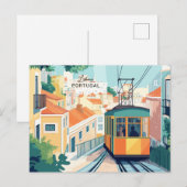 Aangepaste tekst Lissabon Portugal Briefkaart (Voorkant / Achterkant)