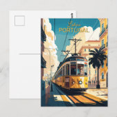 Aangepaste tekst Lissabon Portugal Briefkaart (Voorkant / Achterkant)
