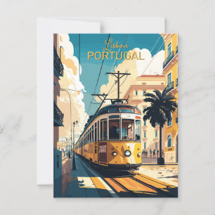 Aangepaste tekst Lissabon Portugal Briefkaart