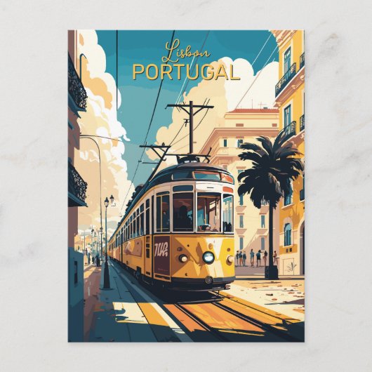 Aangepaste tekst Lissabon Portugal Briefkaart (Voorkant)