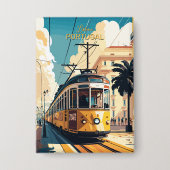Aangepaste tekst Lissabon Portugal Button (Voorkant)
