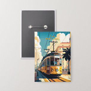 Aangepaste tekst Lissabon Portugal Button