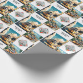 Aangepaste tekst Lissabon Portugal Cadeaupapier (Hoek)