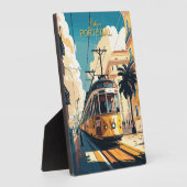 Aangepaste tekst Lissabon Portugal Fotoplaat (Zijkant)