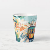 Aangepaste tekst Lissabon Portugal Latte Mok (Voorkant)