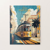Aangepaste tekst Lissabon Portugal Legpuzzel (Verticaal)