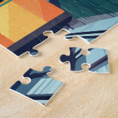 Aangepaste tekst Lissabon Portugal Legpuzzel (Zijkant)