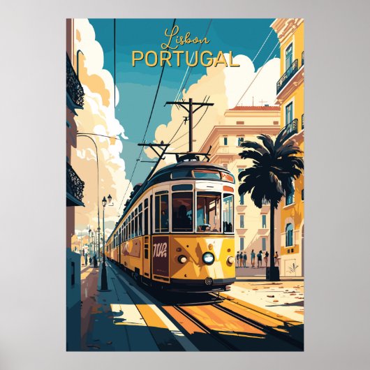 Aangepaste tekst Lissabon Portugal Poster (Voorkant)