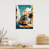 Aangepaste tekst Lissabon Portugal Poster (Keuken)