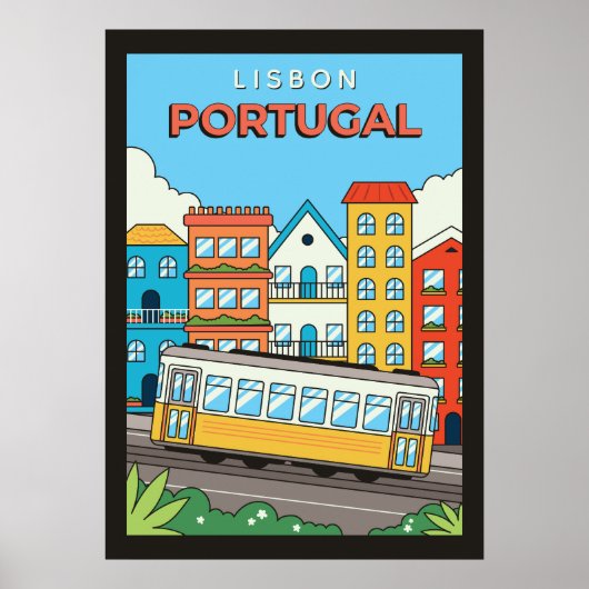 Aangepaste tekst Lissabon Portugal Poster (Voorkant)