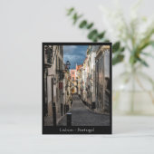 Aangepaste tekst Lissabon Street, Portugal Briefka Briefkaart (Staand voorkant)