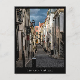 Aangepaste tekst Lissabon Street, Portugal Briefka Briefkaart