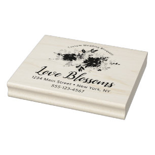 Aangepaste tekst & Logo Bloemist Business Boeket Rubberstempel
