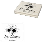 Aangepaste tekst & Logo Bloemist Business Boeket Rubberstempel (Gestempeld)