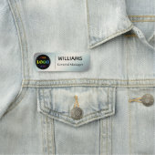 Aangepaste tekst Logo Business of Employees Silver Naamplaatje (In situ)