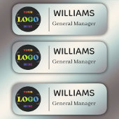 Aangepaste tekst Logo Business of Employees Silver Naamplaatje