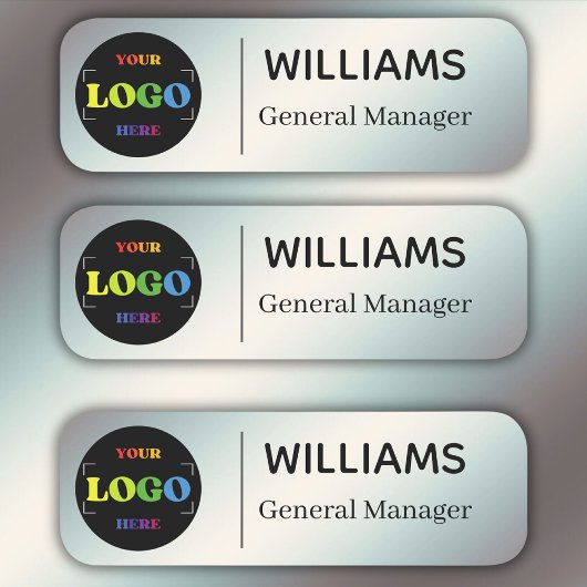 Aangepaste tekst Logo Business of Employees Silver Naamplaatje