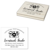 Aangepaste tekst & Logo fotografie zakelijke camer Rubberstempel (Gestempeld)
