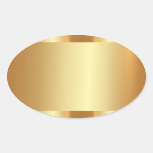 Aangepaste tekst Logo Gouden Lege Sjabloon Glamour Ovale Sticker (Voorkant)