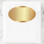 Aangepaste tekst Logo Gouden Lege Sjabloon Glamour Ovale Sticker (Tas)