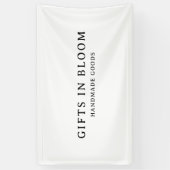 Aangepaste tekst logo hangende verkopersstandaard spandoek (Verticaal)