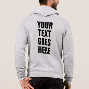 Aangepaste tekst Logo Mannen achterkant afgedrukt  Hoodie